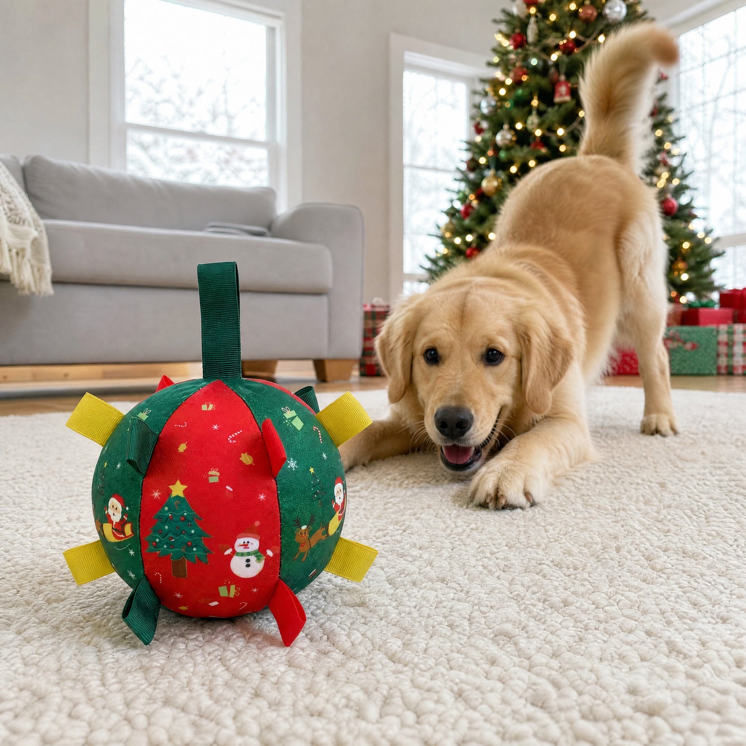 Jingle Bounce: The Christmas Dog Ball That Rolls and Bounces on Its Own